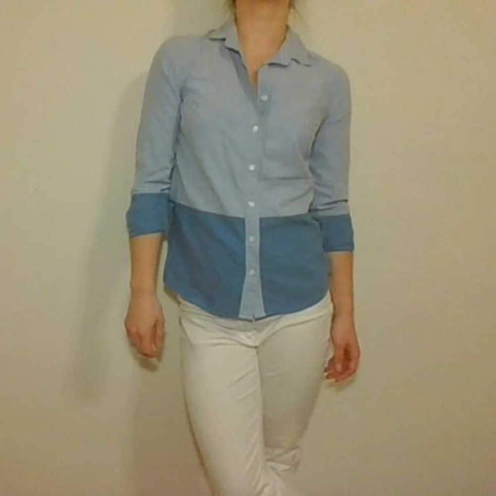 J. Crew Two Tone Button Down Shirt